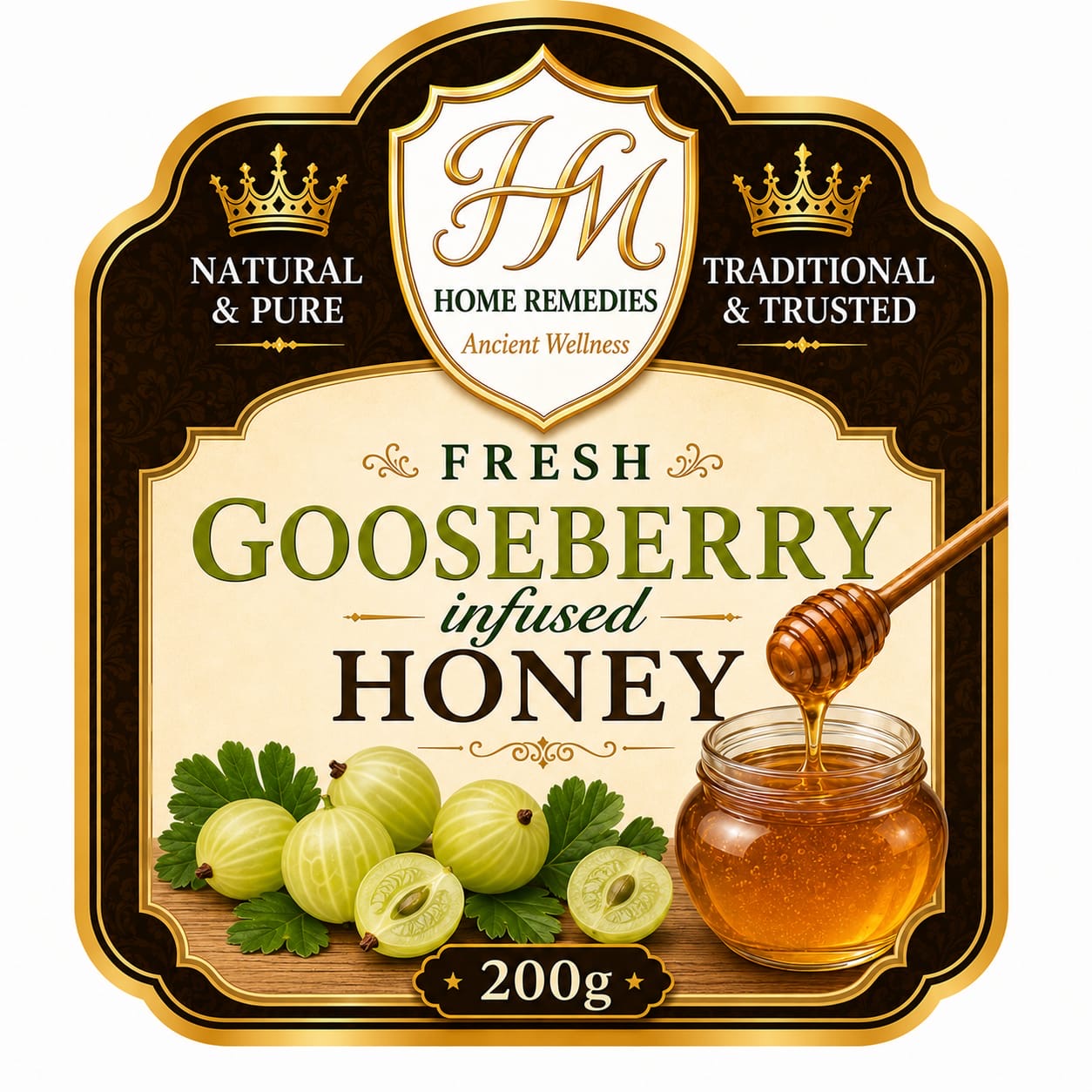 Fresh Gooseberry Infused Honey