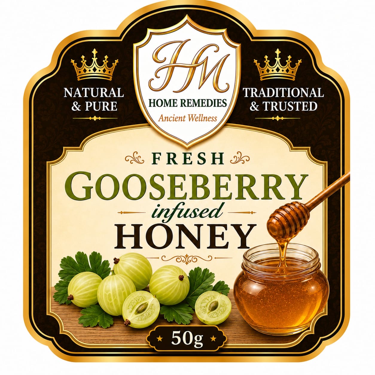 Fresh Gooseberry Infused Honey